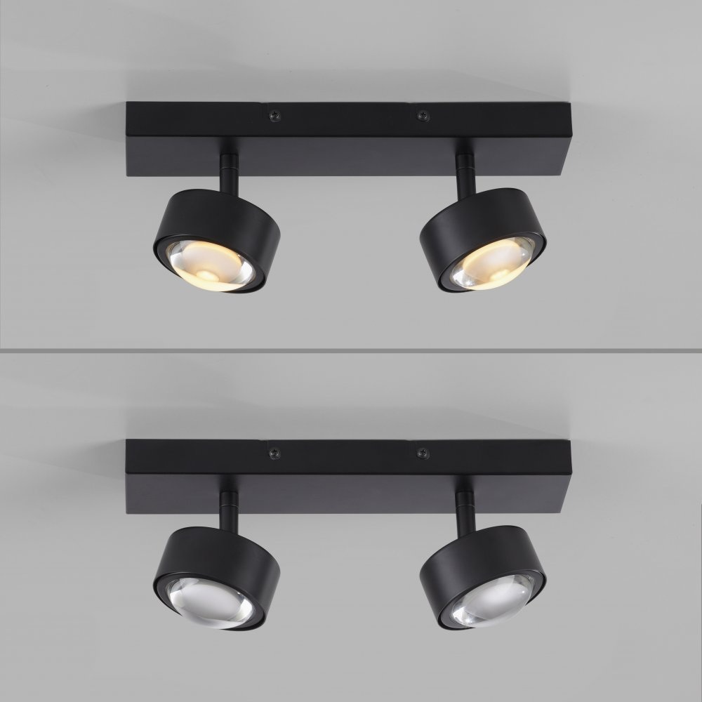 SCHÖNER WOHNEN-Kollektion LED Deckenleuchte KULU, schwarz, 2-flammig – Bild 2