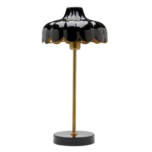 PR Home 2835003 Tischleuchte Wells Schwarz Gold 50cm