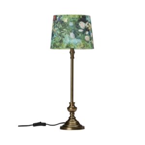 PR Home 27239-20-1161 Tischleuchte Andrea Messing Antik Schirm Bunt