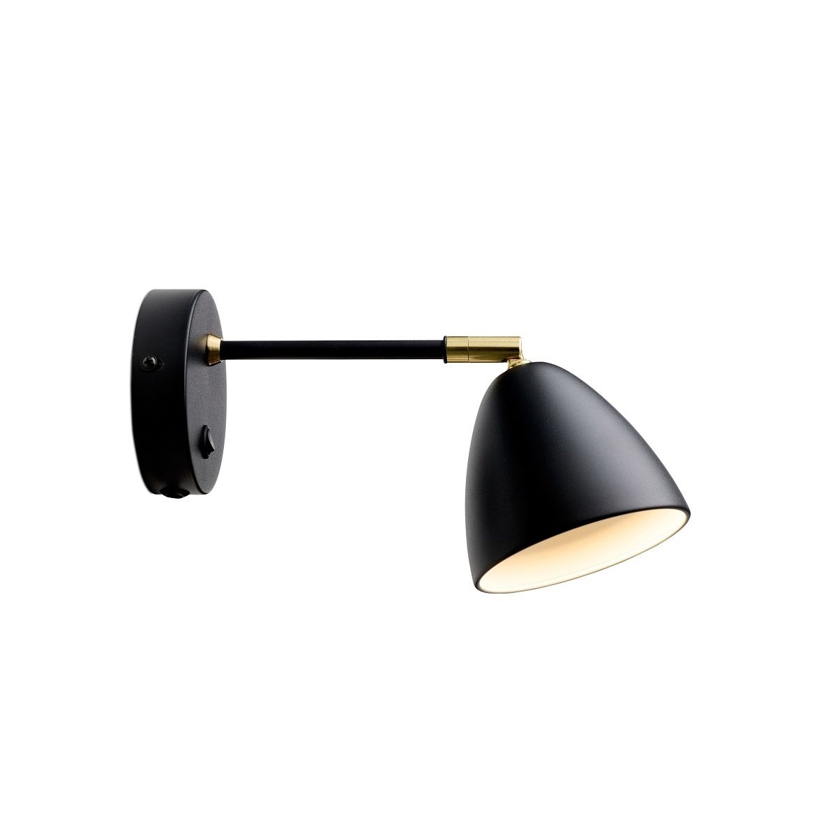 Halo Design 747870 Wandleuchte Room 1-flammig Schwarz Messing