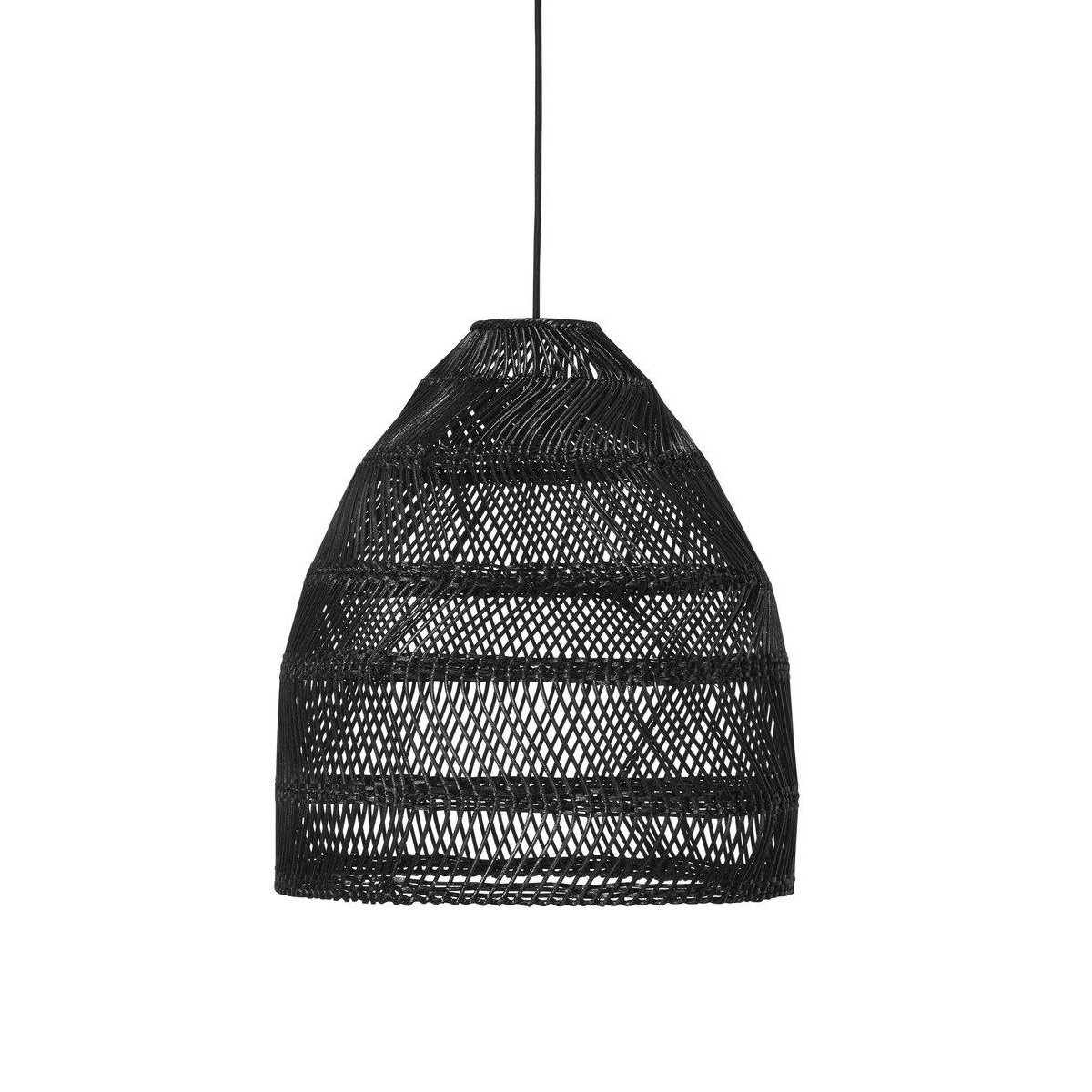 PR Home 3445-2503 Maja Outdoor Pendelleuchte Rattan Schwarz IP44 45cm
